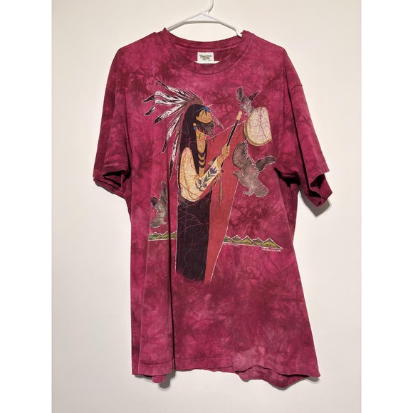 tennessee river Other - Tennessee River Gold Men XXL Pink Tie Dye Native American Graphic Single Stitch